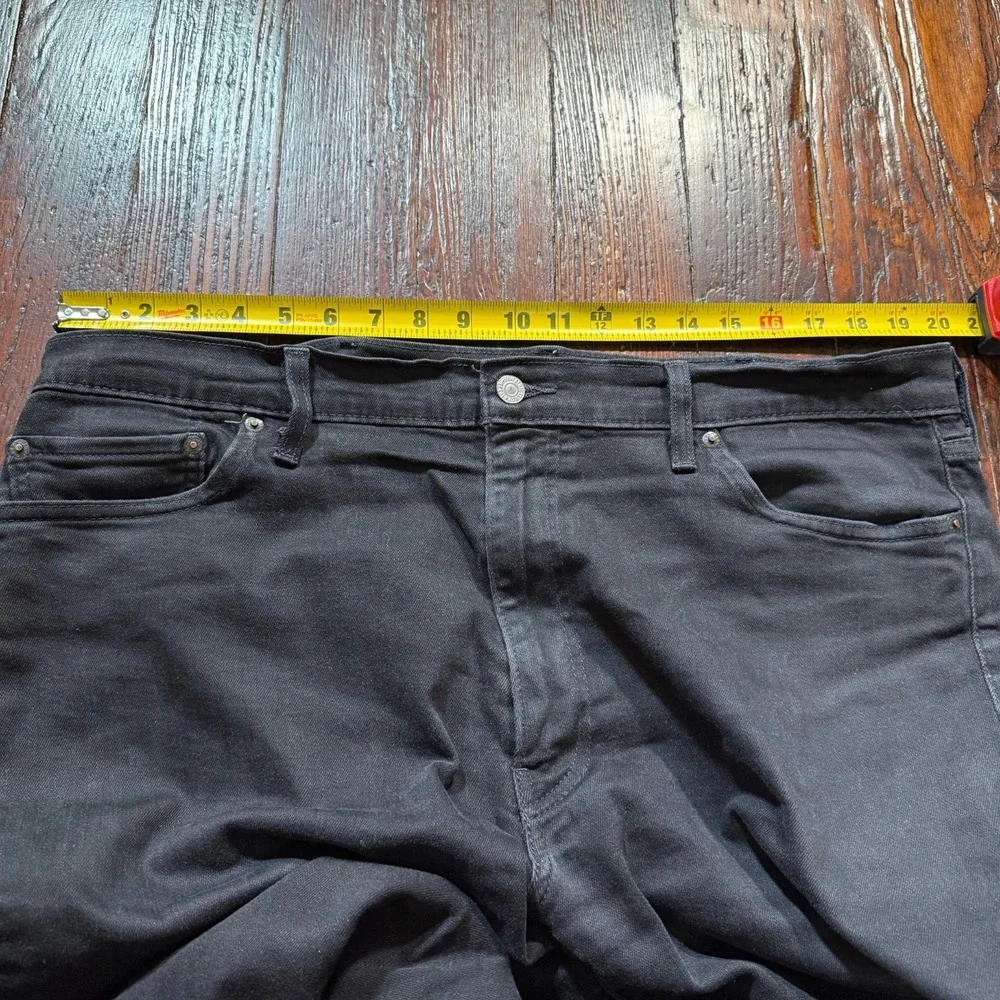 Levis 511 Premium Jeans Mens 42x32 Black Slim Straight Leg Stretch Biker‎ Goth